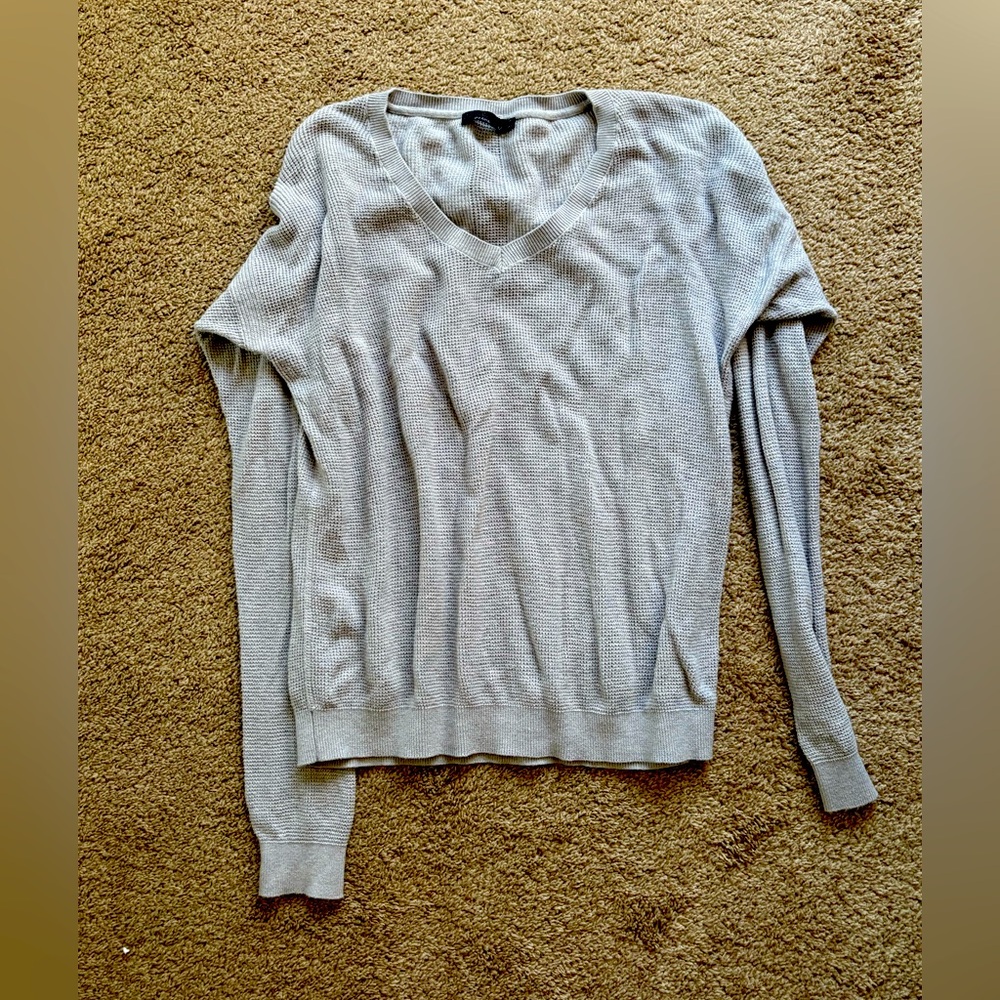 Grey Prana Milani Waffle Knit Sweater